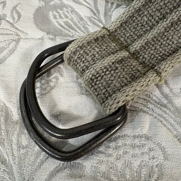 COTTON CANVAS Belt Unisex Pistachio Green Sz L Masculine Androgynous Work Wear - Picture 2 of 4